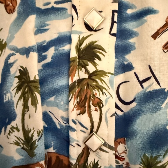Rockmount Ranch Hawaiian Western Snap Front Shirt Small NWT - Picture 4 of 8